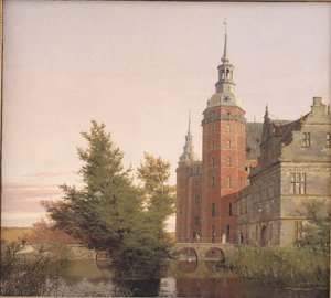Frederiksborgs slott sett från nordväst av Christen Købke