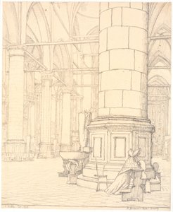 Del från det inre av Ss. Giovanni e Paolo i Venedig av Christen Købke