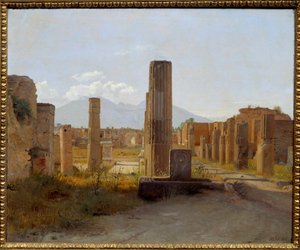 Pompeji Forum. Målning av Christen Kobke (1810-1848)