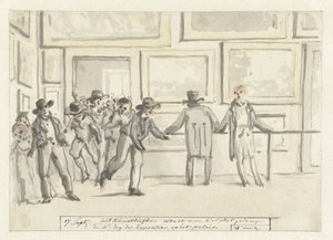 Besökare på konstutställningen i Amsterdam 1808