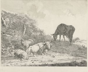 Landskap med boskap av Christiaan Godfried Schutze van Houten