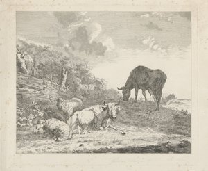 Landskap med boskap av Christiaan Godfried Schutze van Houten