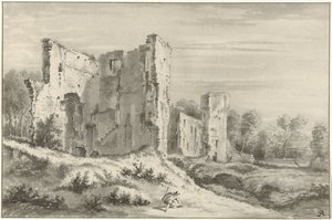 Ruin av slottet i Egmond aan den Hoef av Christiaan Josi