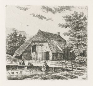 Tre kvinnor tvättar i Beek