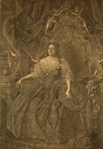 Porträtt av kejsarinnan Anna Ioannovna 1693-1740, 1740-talet av Christian Albrecht Wortmann