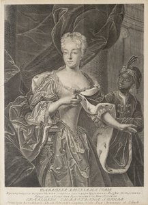 Porträtt av prinsessan Charlotte av Brunswick-Wolfenbüttel 1694-1715, hustru till Tsarevich Alexei Petro av Christian Albrecht Wortmann