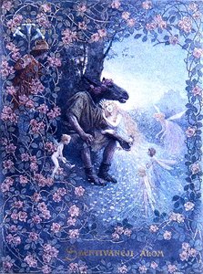 Illustration från "En midsommarnattsdröm" av William Shakespeare (1565-1616) ca 1900 (litho)