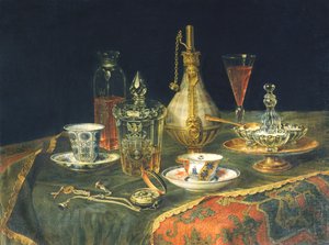 Bohemiska glas, koppar och en klocka