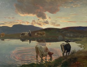 After Sunset (olja på duk) av Christian Eriksen Skredsvig