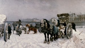 Kör snö på Seine av Christian Eriksen Skredsvig
