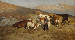 Home from Summer Pasture (olja på duk) av Christian Eriksen Skredsvig