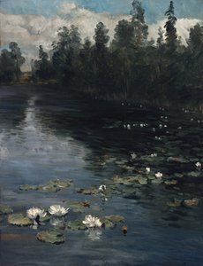 Näckrosor (olja på duk) av Christian Eriksen Skredsvig
