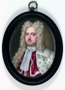 Edward Harley, 2nd Earl of Oxford och Mortimer (emalj) av Christian Friedrich (attr.to) Zincke
