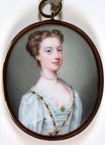 Lady Margaret Cavendish Holles Harley (emalj) av Christian Friedrich Zincke