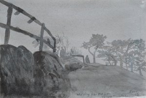 A Long Climb, 2015 (akvarell på papper) av Christian Furr