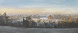 Blue Sunday Winter Morning- Richmond Hill, 2013 (olja på duk) av Christian Furr