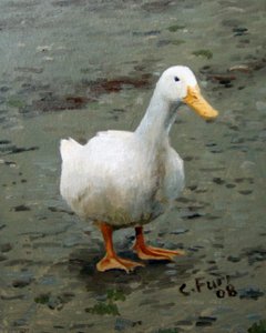 Goose, 2006 (olja på duk) av Christian Furr