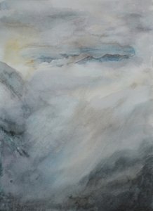 Sliding Cloud, 2015 (akvarell på papper)