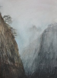 Den gula kejsarens dal, 2015 (akvarell på papper) av Christian Furr
