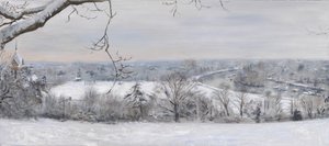 White Diamonds Richmond Hill Snow, 2015 (olja på duk) av Christian Furr