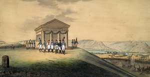 Napoleons och Alexander I:s besök på slagfältet i Jena (Bataille d