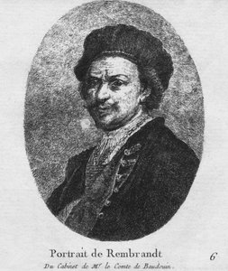 Porträtt av Rembrandt - Från herr le Comte de Baudouins kabinett, c1770