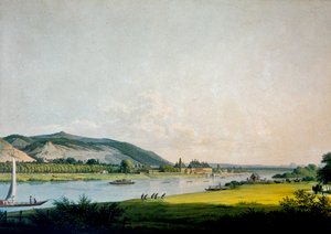 Pillnitz och dess omgivningar, nära Dresden (färggravyr)