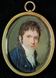 Miniatyrporträtt av Ludwig van Beethoven (1770-1827), 1802 av Christian Hornemann