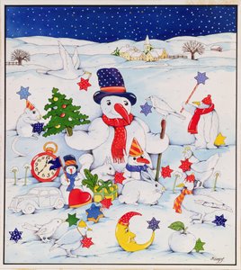 Snögubbe och vänner av Christian Kaempf