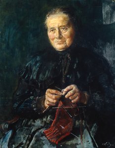 Stickande hustru (målning)
