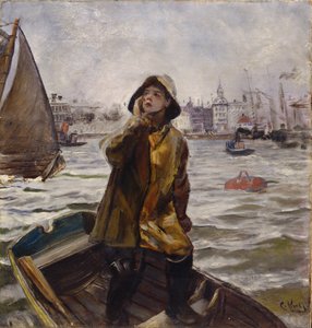 Pilotpojke, Bergens Bay av Christian Krohg