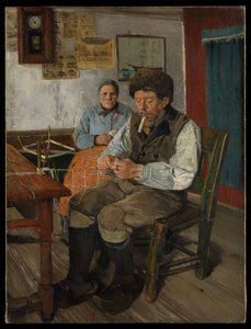 The Net Mender (Garnbindare) av Christian Krohg
