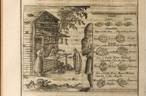 Pengar och handel med Muscovy Illustration från resor till den store hertigen av Muscovy och kungen av