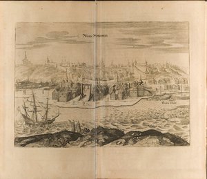 Nizhny Novgorod Illustration från resor till den store hertigen av Muscovy och kungen av Persien av