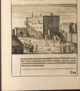 Streltsy i Kitay-gorod Illustration från resor till den store hertigen av Muscovy och kungen av