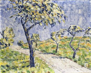 Höstlandskap; Herbstlandschaft, ca 1907 (olja på duk) av Christian Rohlfs