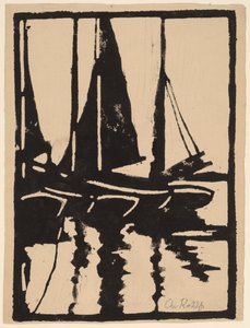 Segelbåtar i hamnen av Christian Rohlfs
