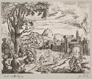 Illustration till Adam Olearius, "Persian Rosenthal av en genial poet Schich Saadi […]", Schleswig 1660