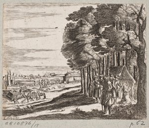 Illustration till Adam Olearius, "Persian Rosenthal av en genial poet Schich Saadi […]", Schleswig 1660