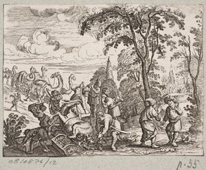 Illustration till Adam Olearius, "Persian Rosenthal av en genial poet Schich Saadi […]", Schleswig 1660
