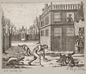 Illustration till Adam Olearius, "Persian Rosenthal av en genial poet Schich Saadi […]", Schleswig 1660