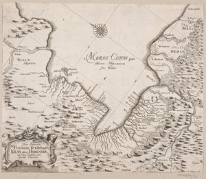 Karta över Kaspiska havet