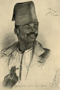 Abdul, servitör på Aswan Hotel, Egypten, 1898. av Christian Wilhelm Allers