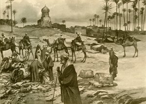 Karavan vid Mit-Rahine, 1898. av Christian Wilhelm Allers