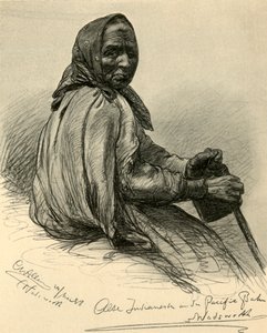 Äldre indiansk kvinna, Wadsworth, Nevada, USA, 1898.