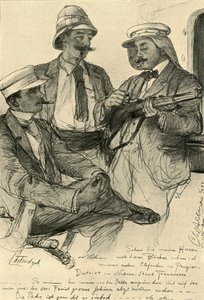 Européer ombord på fartyget, 1898. av Christian Wilhelm Allers
