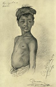 Pesamen - en javanesisk pojke från Surubaya, Java, 1898.