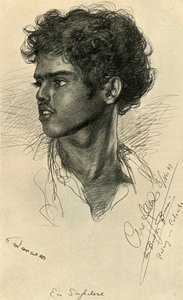 Singalesisk man, Colombo, Ceylon, 1898. av Christian Wilhelm Allers