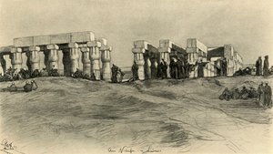 Tempelruiner, Luxor, Egypten, 1898. av Christian Wilhelm Allers