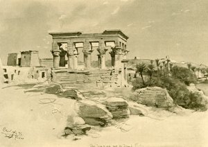 Isis-templet och Trajanus kiosk på ön Philae, Egypten, 1898.